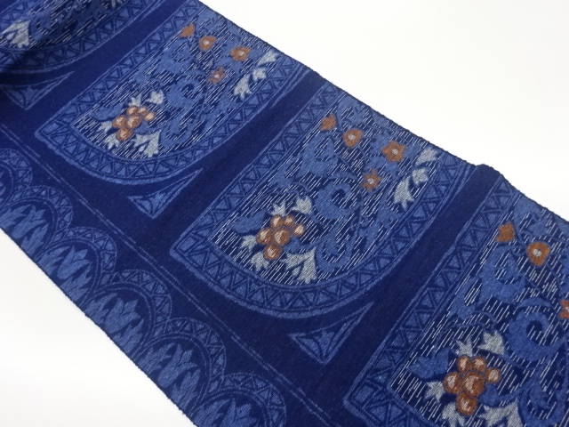 花唐草模様織出し名古屋帯